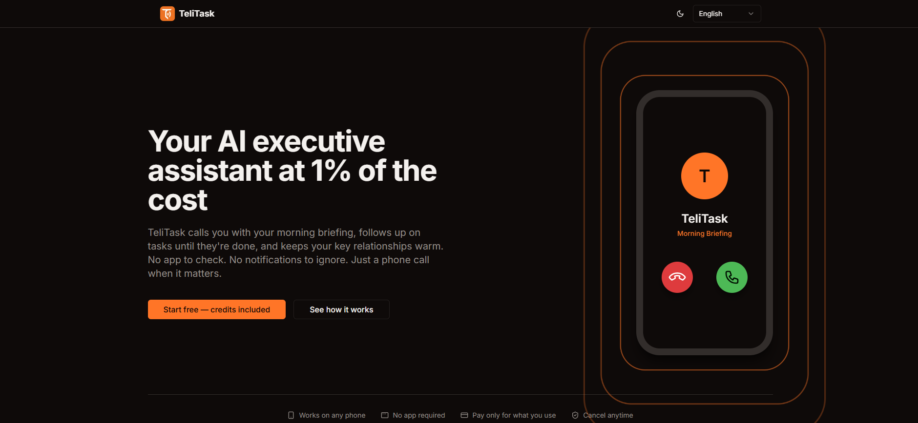 Telitask AI screenshot